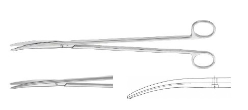 НЕЛЬСОН-МЕТЦЕНБАУМ НОЖИЦІ ВИГНУТІ 285MM